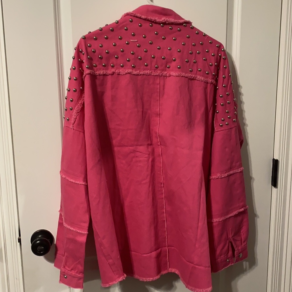 Pink Studded Shacket - Picture 7 of 8